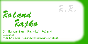 roland rajko business card